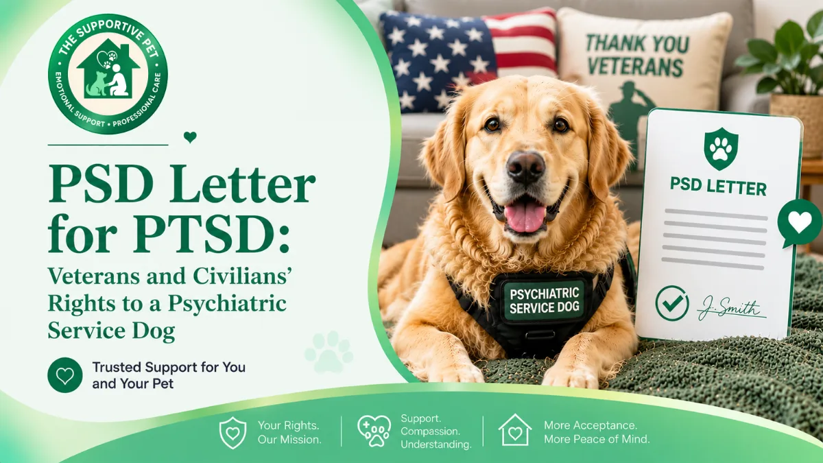 PSD Letter for PTSD: Veterans and Civilians' Rights to a Psychiatric Service Dog